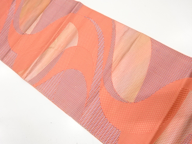 抽象模様織り出し　名古屋帯